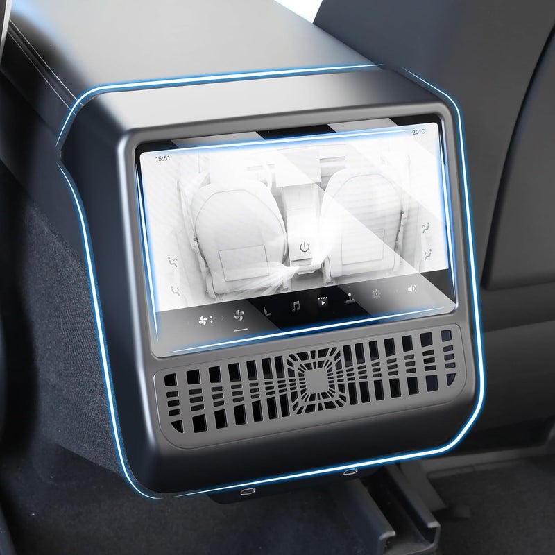 Arcoche 3 in 1 Rear seat air conditioning outlet accessories for 2025 2026 Tesla Model Y Juniper Accessories 2024-26 model 3 Highland Air Condition Outlet Grille Protector Flow Vent Grille Protection - Image 1
